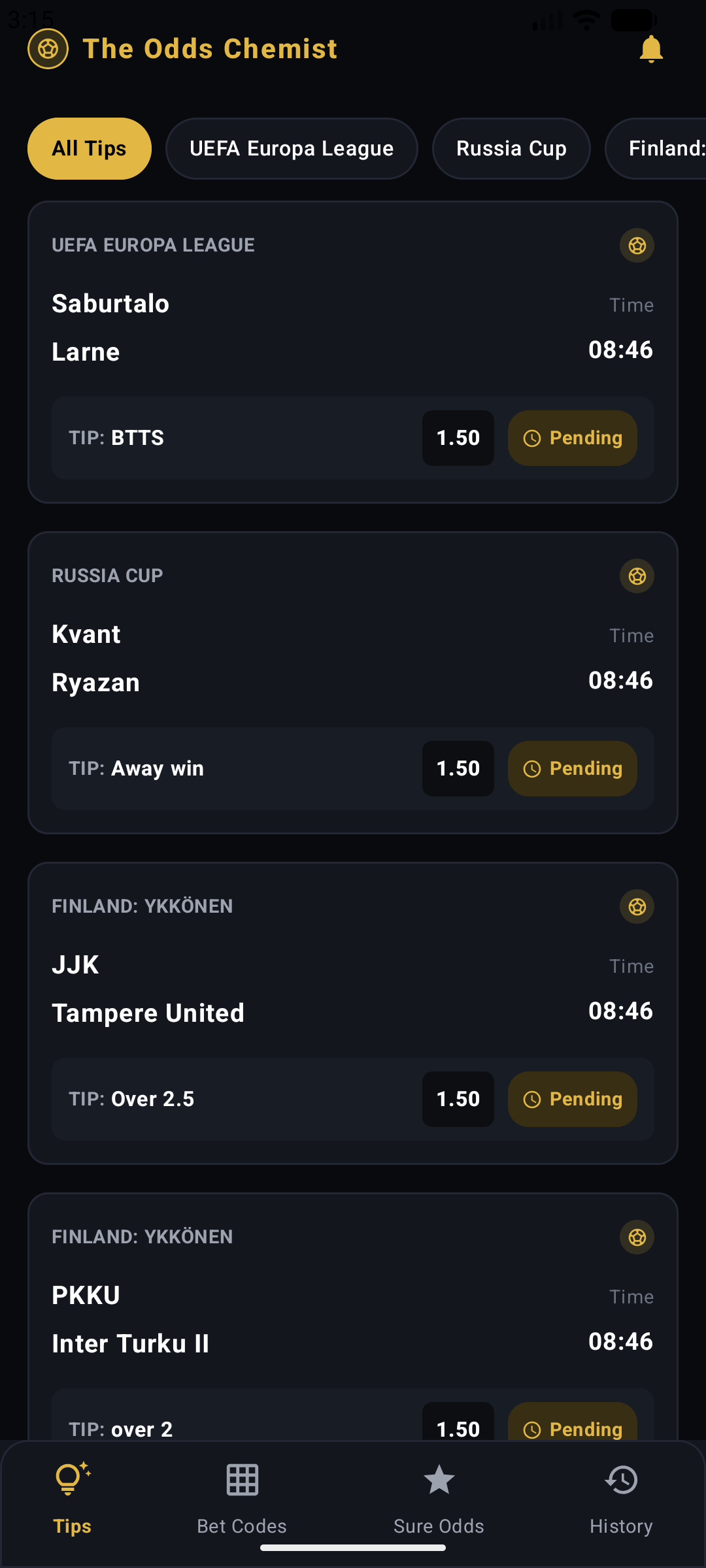 Betting tips